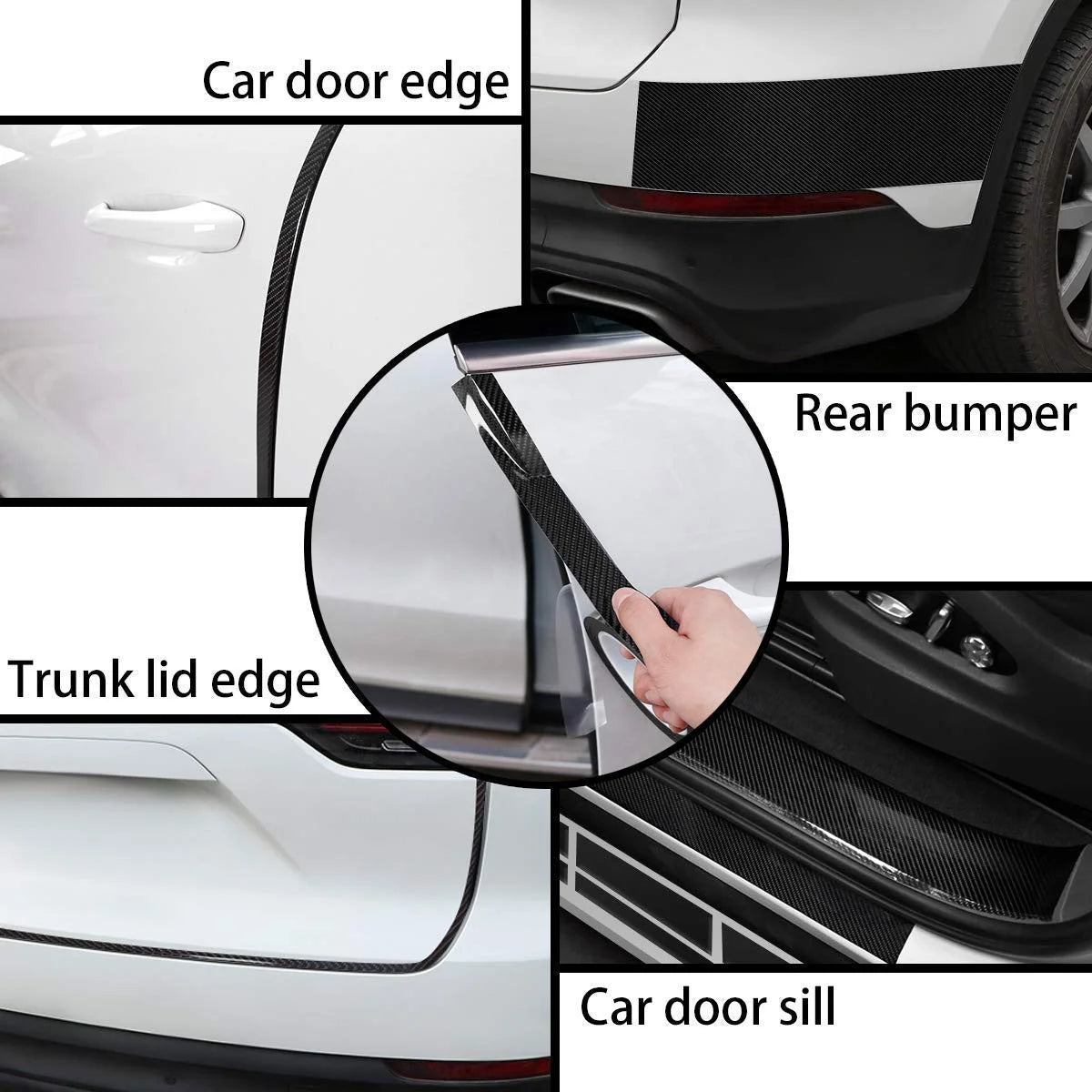Anti Scratch Tape for Car Door Step – Carbon Fibre Protection Tape for Door Edge & Body (5cm x 5cm)