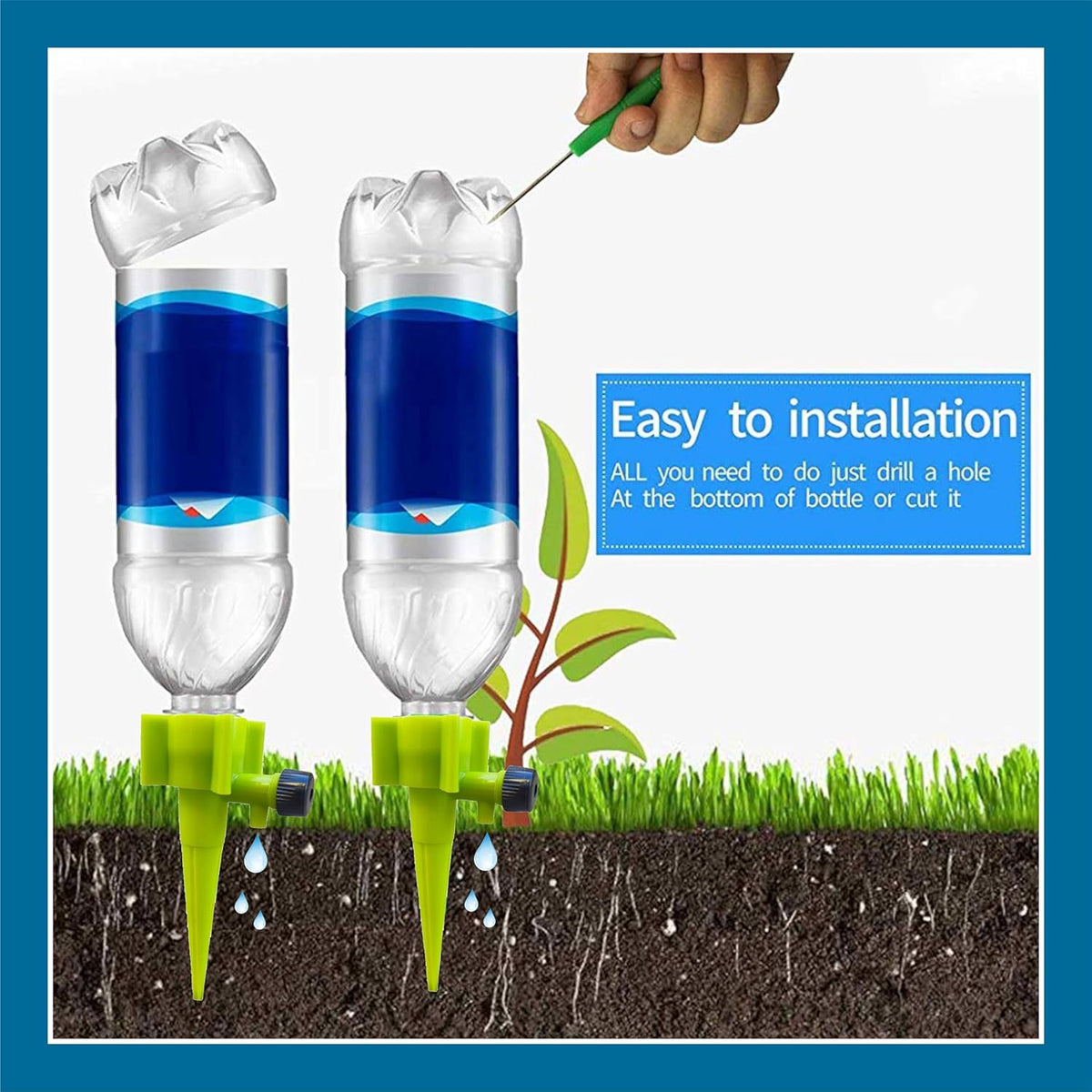 Drip Irrigation kit for Home Garden | Self-Watering Spikes for Plants | Automatic Plant Watering Devices | Indoor & Outdoor Plant Care